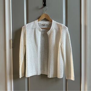 LOFT Open Crochet 3/4 sleeve cardigan
